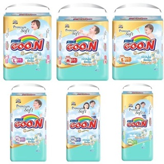 (แถมฟรี! กระดาษทิชชู่อินะ 1 ห่อ) Goon Premium Soft Mommy Kiss กูนน์ พรีเมี่ยม มัมมี่ คิส ผ้าอ้อมเด็กแบบกางเกง (6 ขนาด)