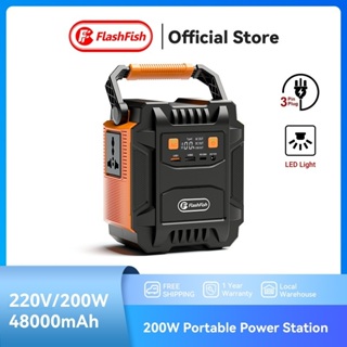 Flashfish Powerbox สถานีชาร์จแบบพกพา 220V 200W 48000mAh มัลติฟังก์ชั่นรองรับเอาต์พุต AC DC USB เดินทางฉุกเฉินกลางแจ้ง