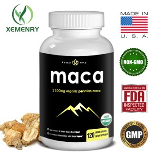 Maca Root Powder Capsules สำหรับผู้ชายและผู้หญิง, อาหารเสริมทางร่างกายและอารมณ์