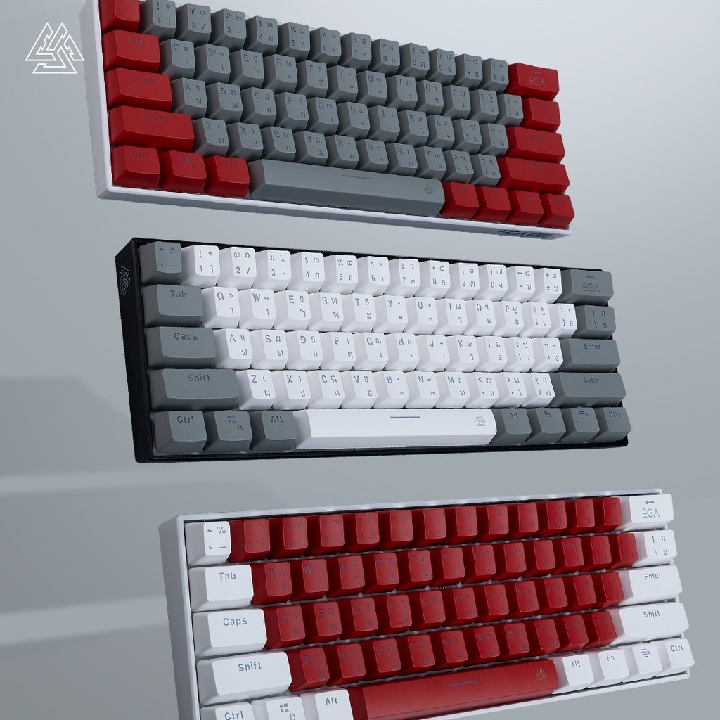 EGA TYPE MGKC4 PBT 106 Key TH/EN สำหรับ Mechanical Keyboard ไฟทะลุทุก ...