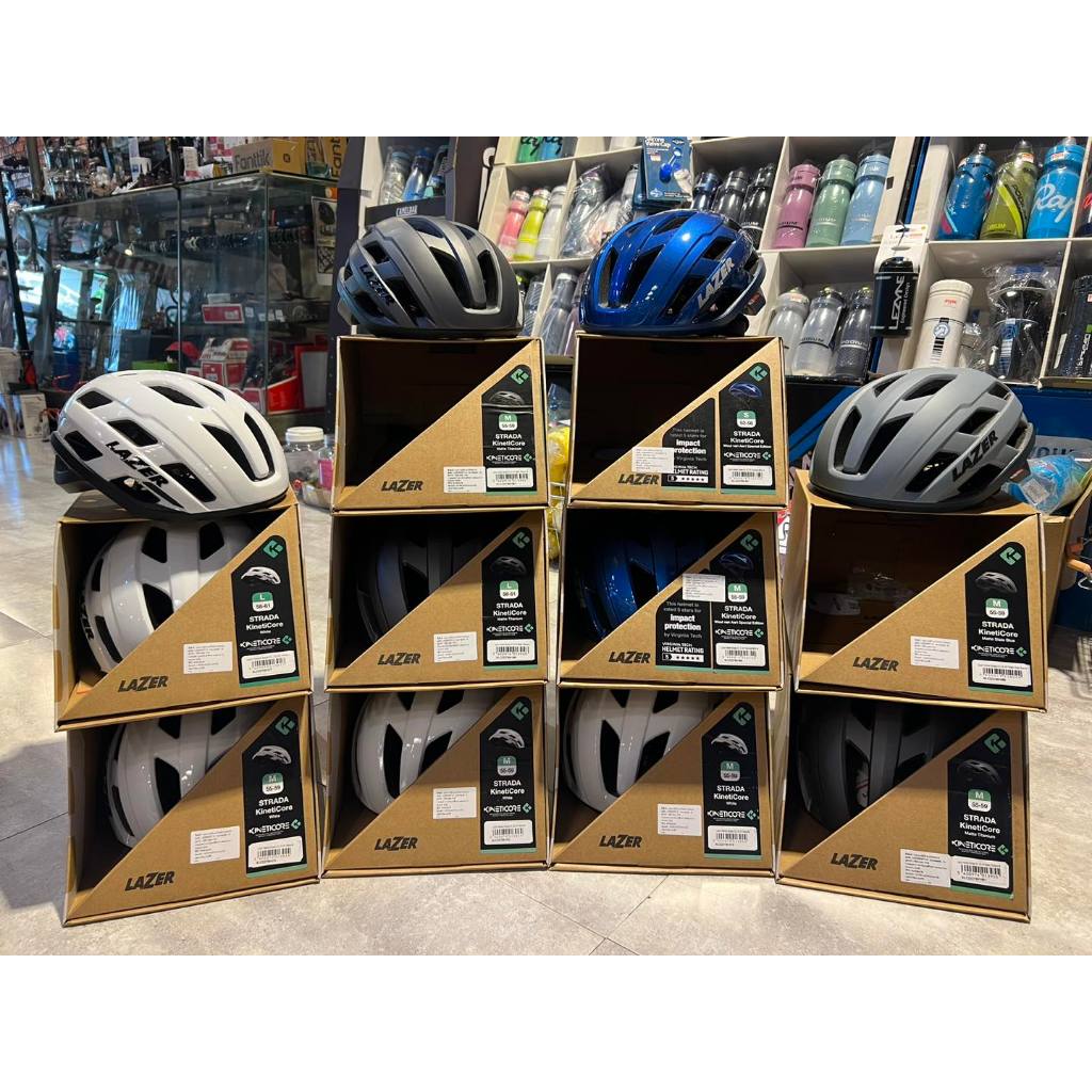 หมวกจักรยาน LAZER รุ่น Strada KinetiCore (เพิ่มการปกป้องครอบคลุมด้วย ...