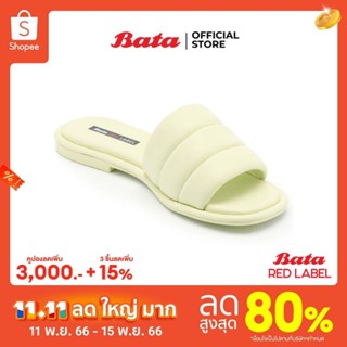 Bata บาจา Red Label รองเท้าแตะแบบสวมส้นแบน น้ำหนักเบา ใส่สบาย Sandals สำหรับผู้หญิง รุ่น Amy and Lee สีเขียว รหัส 5607251