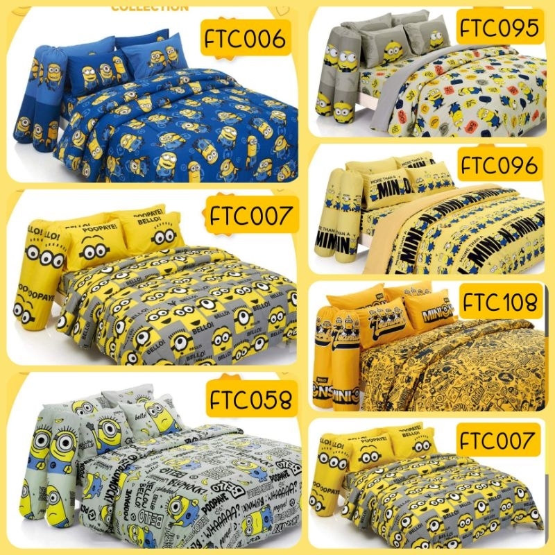 FOUNTAIN ลาย Minions : ผ้าปูที่นอน (ไม่รวมผ้านวม) ขนาด 3.5 ฟุต / 5 ฟุต ...