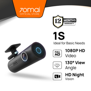 70mai 1S Car Recorder Dashcam 1080p HD Video 130 FOV ควบคุมผ่าน APP รับประกันศูนย์ไทย 1ปี