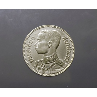 เหรียญ 50 สตางค์ สต.เนื้อเงิน ออกใช้สมัย ร7 สยามรัฐ พระบรมรูป รัชกาลที่7 หลังช้างทรงเครื่อง ปี พศ.2472 หายาก #เหรียญ ร.7