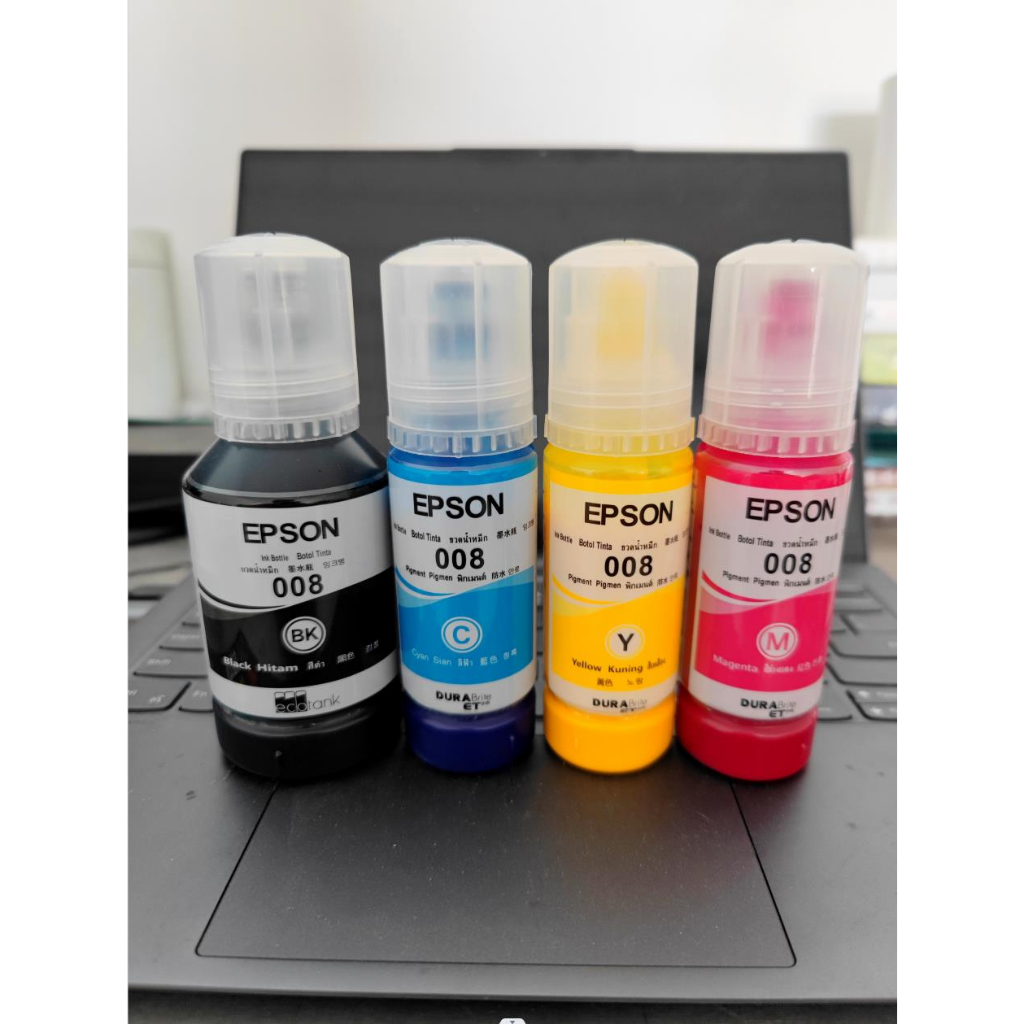 EPSON 008 หมึกกันน้ำทุกสี 008 BK C M Y ใช้งานกับเครื่องรุ่น EPSON L6560 ...