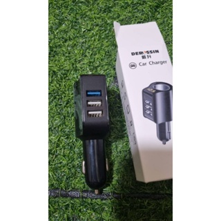 DEROSSIN ที่ชาร์จในรถ ชาร์จเร็ว ที่จุดบุหรี่ในรถยนต์ Dual USB Type C PD20W 12-24V Car Charger ที่ชาร์จเร็วสุด