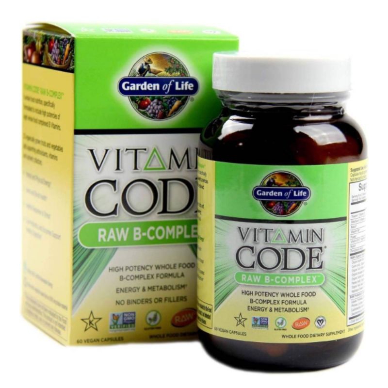 Garden of Life Vitamin Code Raw B Complex 60, 120 Capsules Shopee