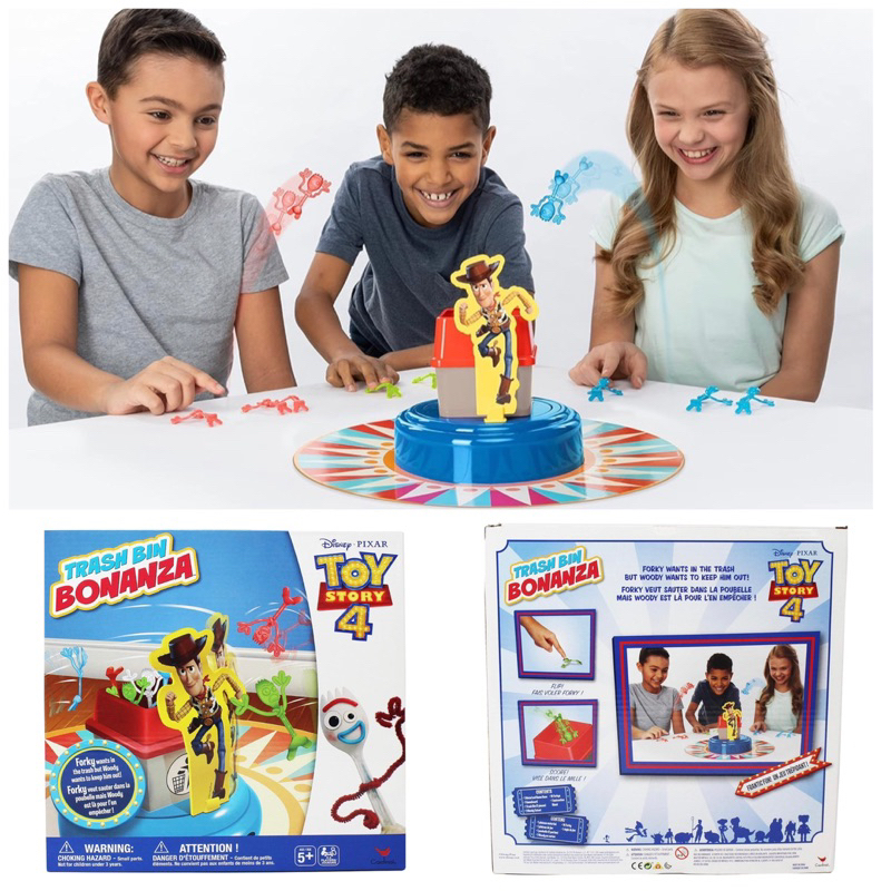 Cardinal Disney Pixar Toy Story 4 Trash Bin Bonanza Game with Woody and