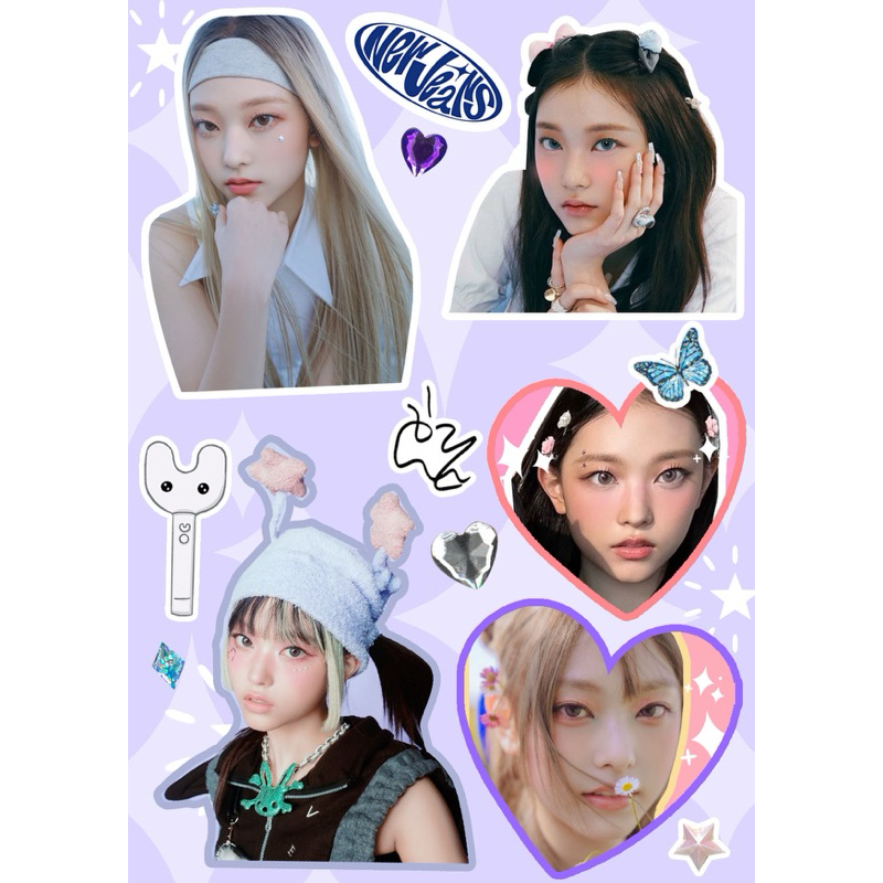 (ขั้นต่ำ4แผ่นคละได้ทั้งร้าน)new jean sticker fanmade สติ๊กเกอร์แฟนคลับ ...