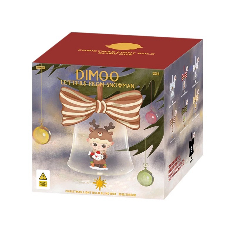 POP MART DIMOO Letters from Snowman Series Christmas Light Bulb Blind ...