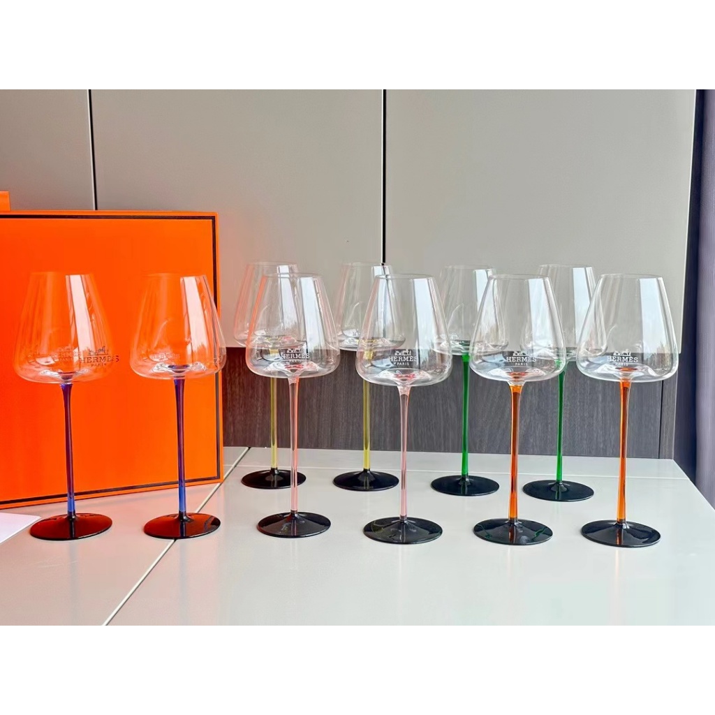 Hermes Light luxury wine glass set Crystal glass Burgundy wine glass