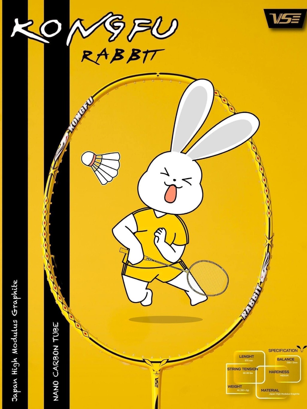 ไม้แบดมินตัน VS รุ่น KONG FU RABBIT รุ่นพิเศษใหม่ล่าสุด ฟรีเอ็น + ซอง ...
