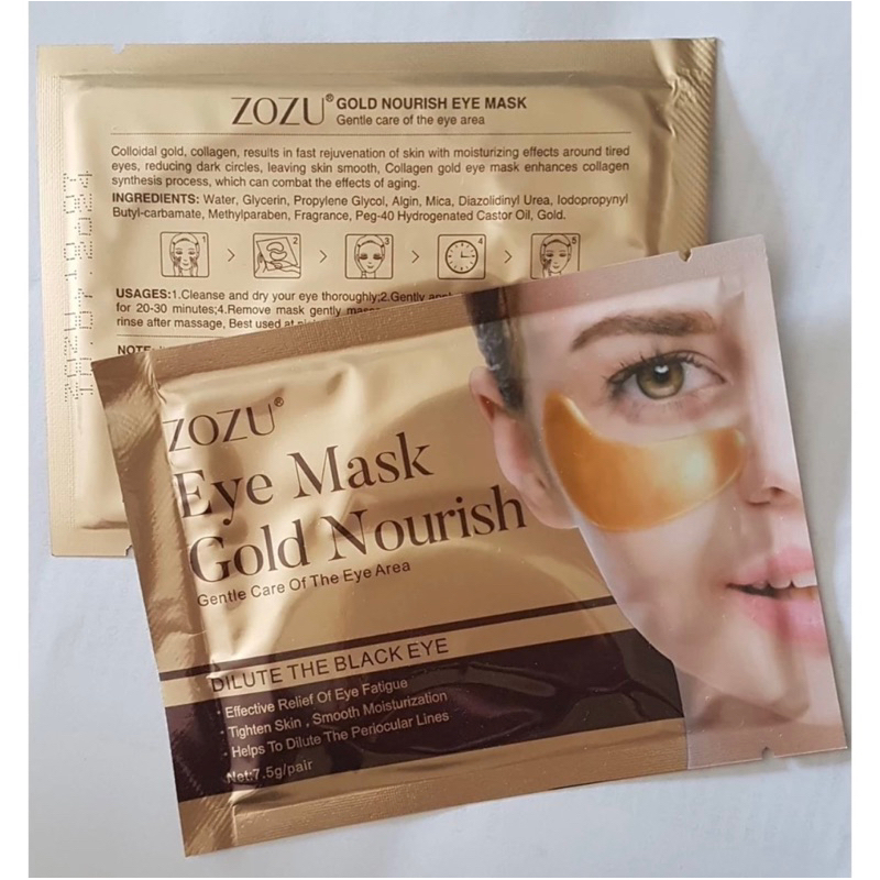 แผ่นมาส์กใต้ตาทองคำ ZoZu Eye Mask Gold Nourish ดวงตา คล้ำ อ่อนล้า รอย