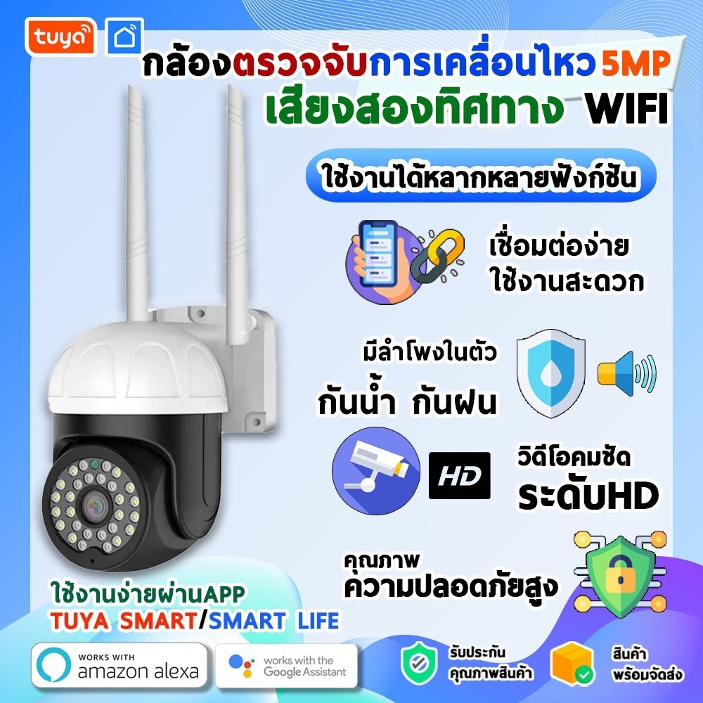 CM-P11 กล้องตรวจจับการเคลื่อนไหว 5MP เสียงสองทิศทาง Wifi | Shopee Thailand