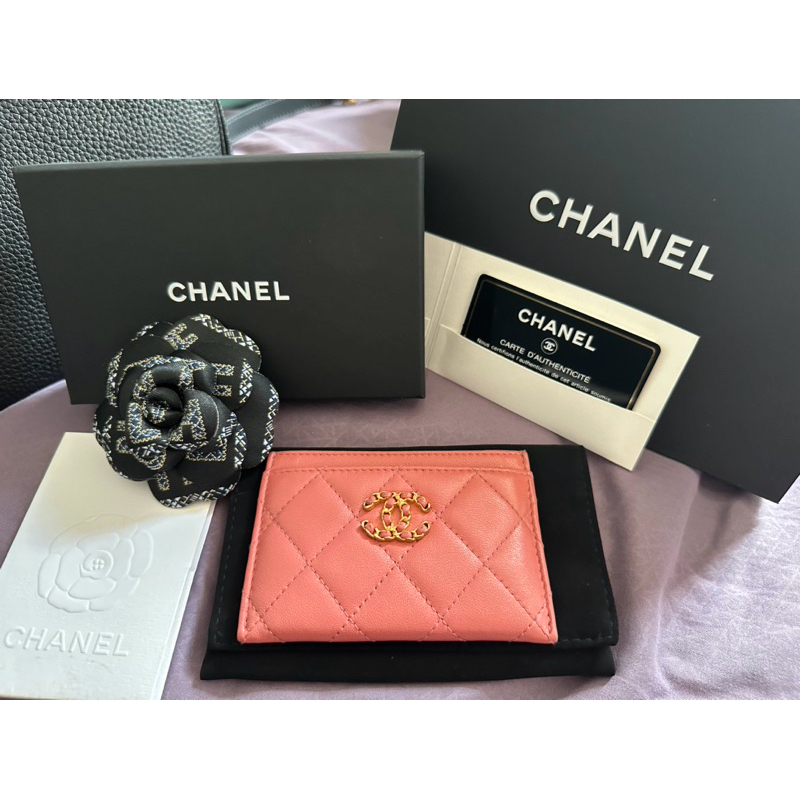 chanel 19 card holder กระเป๋าใส่บัตรชาแนล Shopee Thailand
