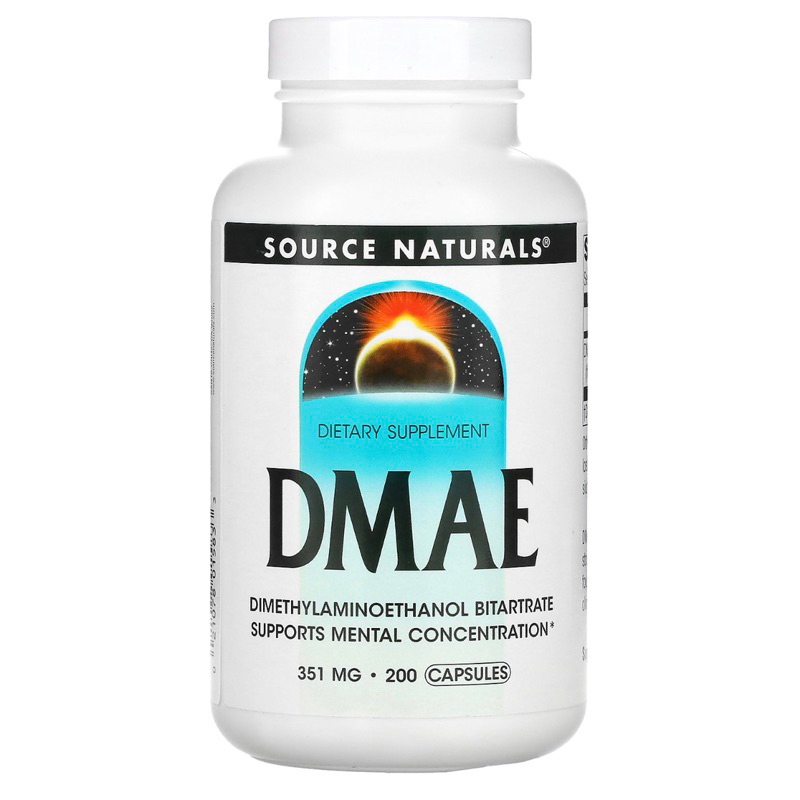DMAE Source Naturals 351mg 200 เม็ด ล็อตใหม่ล่าสุด 2026/11 Shopee
