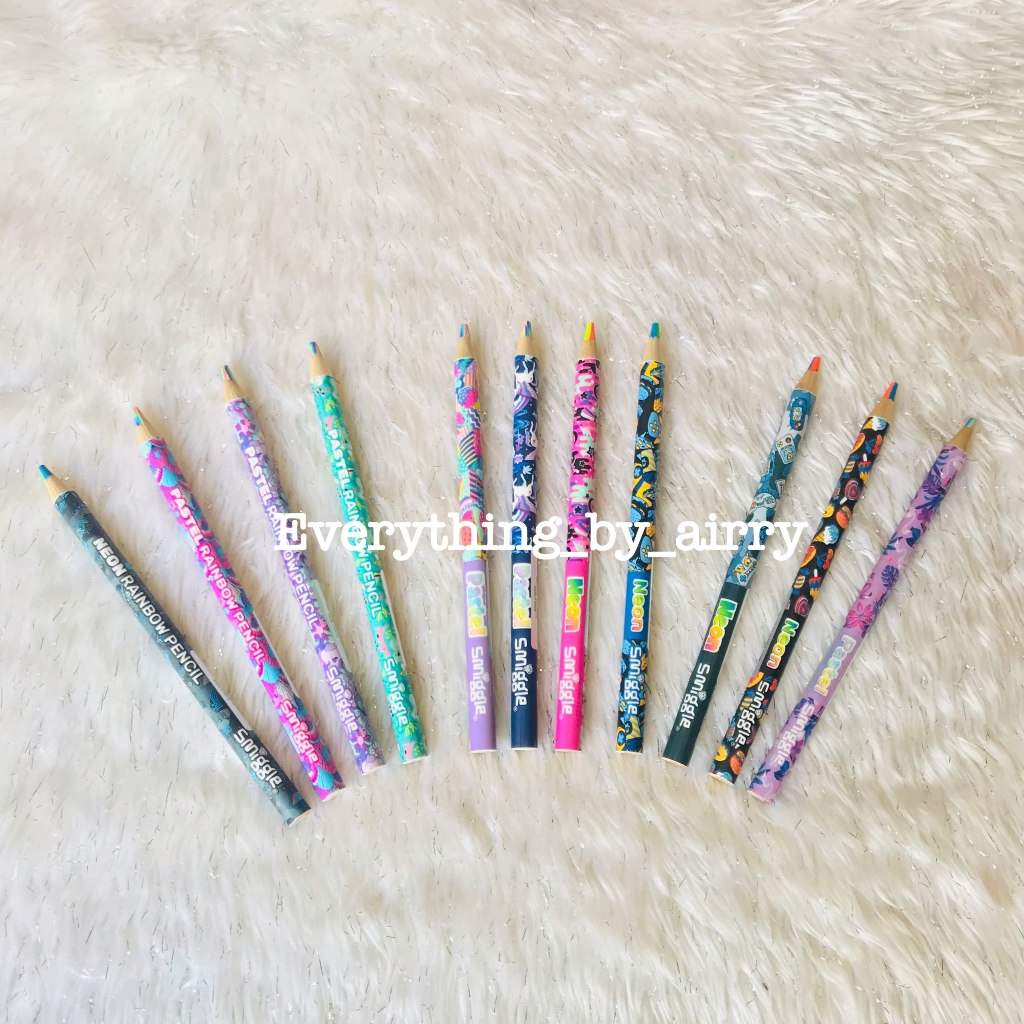ดินสอสีรุ้ง Smiggle Rainbow Pencil แท่งใหญ่ สีสวย 🇦🇺 | Shopee Thailand
