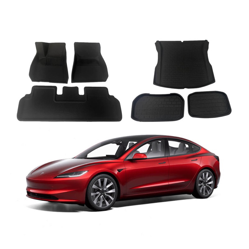 พรมปูพื้น Tesla Model 3 RHD Highland | Set 3 | 6 | All weather Liners ...