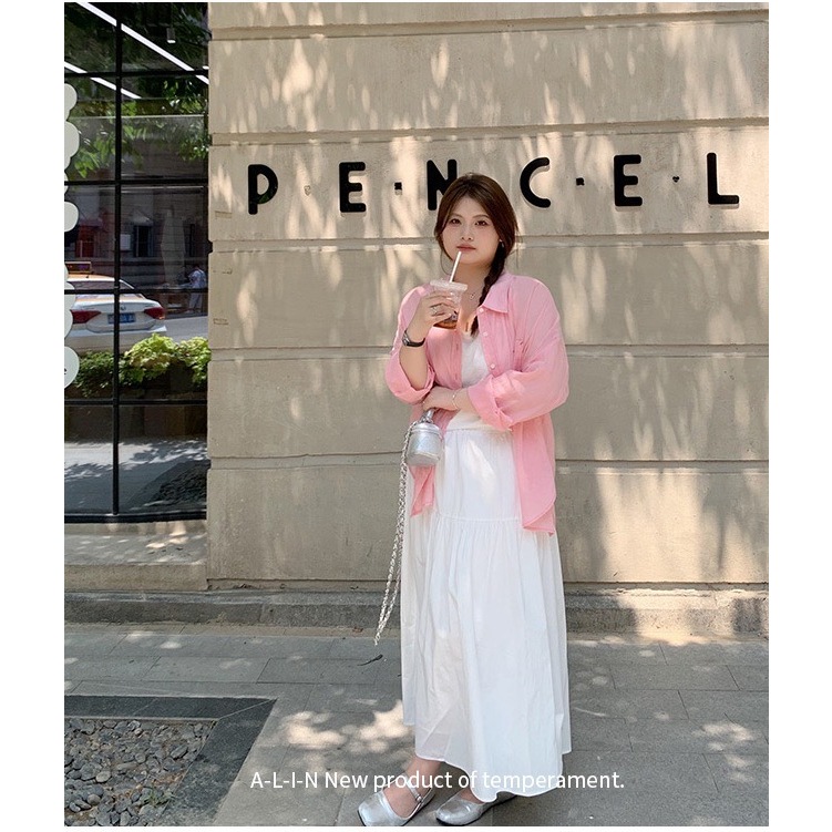 CC Plus+(823)กระโปรงยาวทรงระบาย เอวสม็อก มีซับ ใส่สบายทรงพริ้ว สไตล์สาว ...