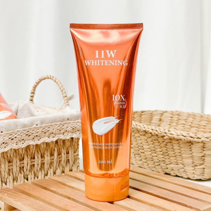 ครีม11w 11wwhitening Essence Milk White Double Gluta Milk Body Lotion