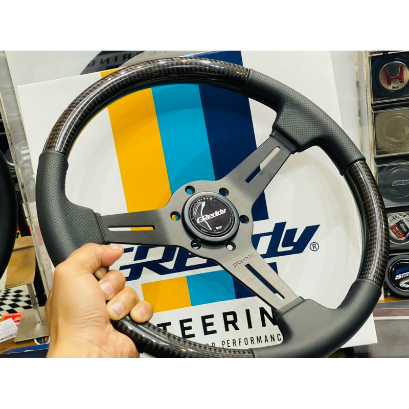 พวงมาลัย GReddy Sport Steering Wheel Real Carbon แท้ รุ่นพิเศษ ของแร์ ...