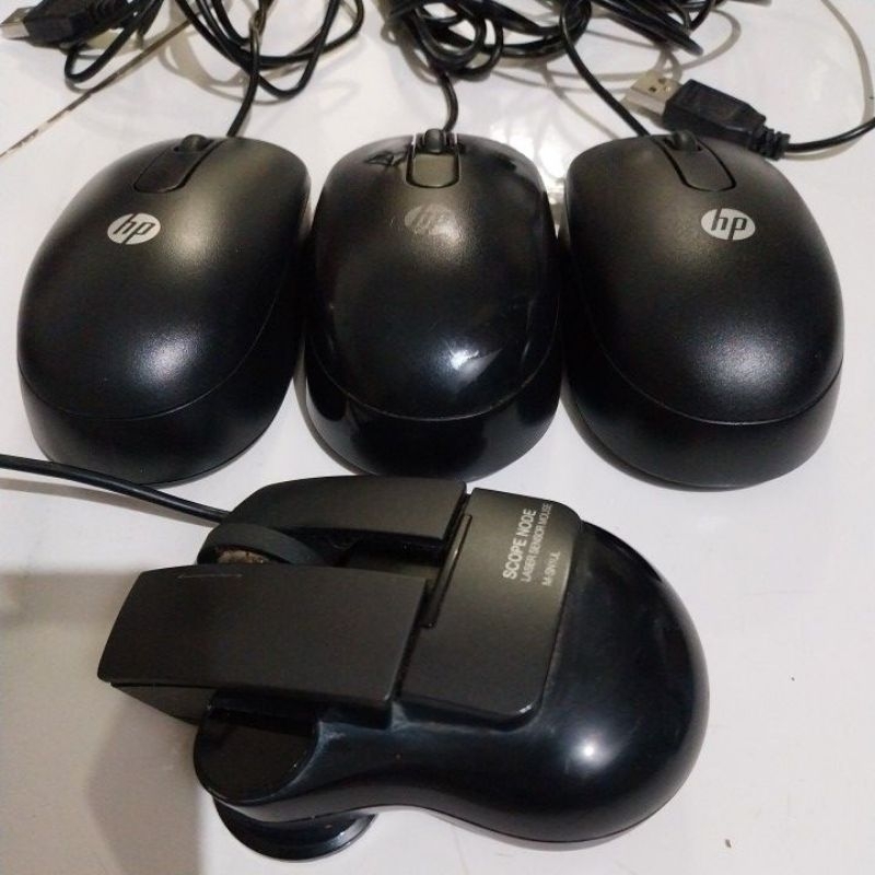 เมาส์ยี่ห้อ microsoft, HP, Logitech USB สายยาว 1.8 ม. คละรุ่นมือสองของ ...