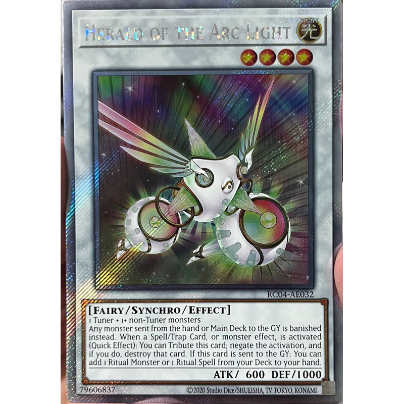 Yugioh Asia-Eng [RC04-AE032] Herald of the Arc Light (Extra Secret Rare ...