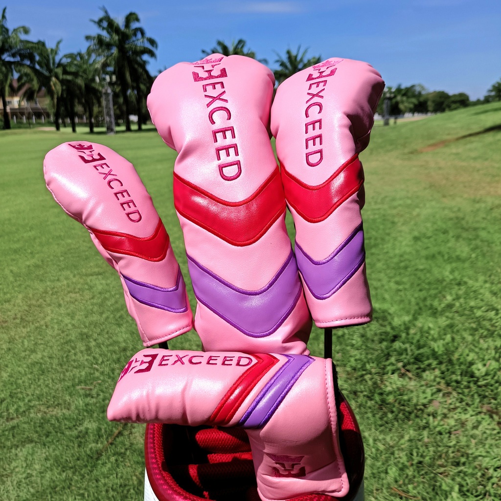 GOLF HEAD COVER GOLF EXCEED LADY COVER หัวไม้กอล์ฟ 1 FW Putter หนัง PU ...
