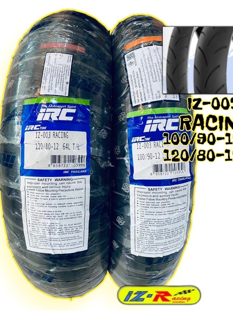 ยางนอก GIORNO125 (IRC) ลาย IZ-003 RACING แยก หน้า-หลัง หรือเป็นชุดหน้า ...