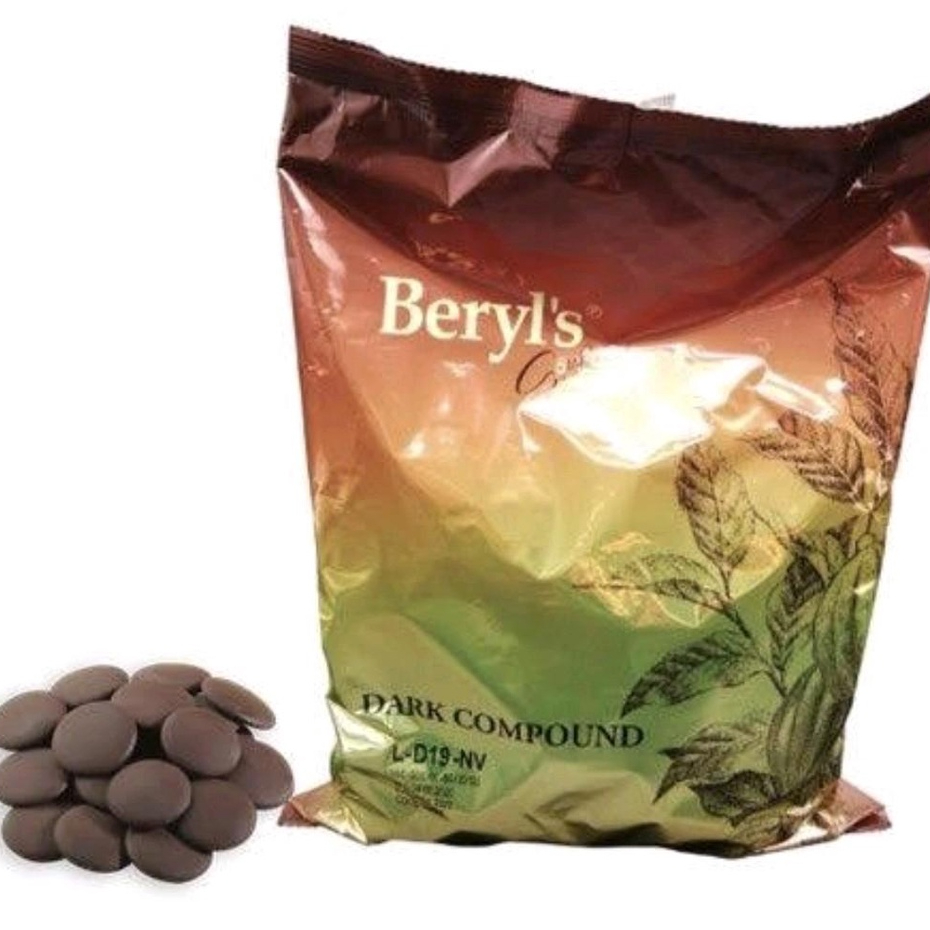 Beryl's dark Compound ขนาด 1 kg. ช็อคโกแลตคอมพาวด์แบบเหรียญ สำหรับทำขนม ...