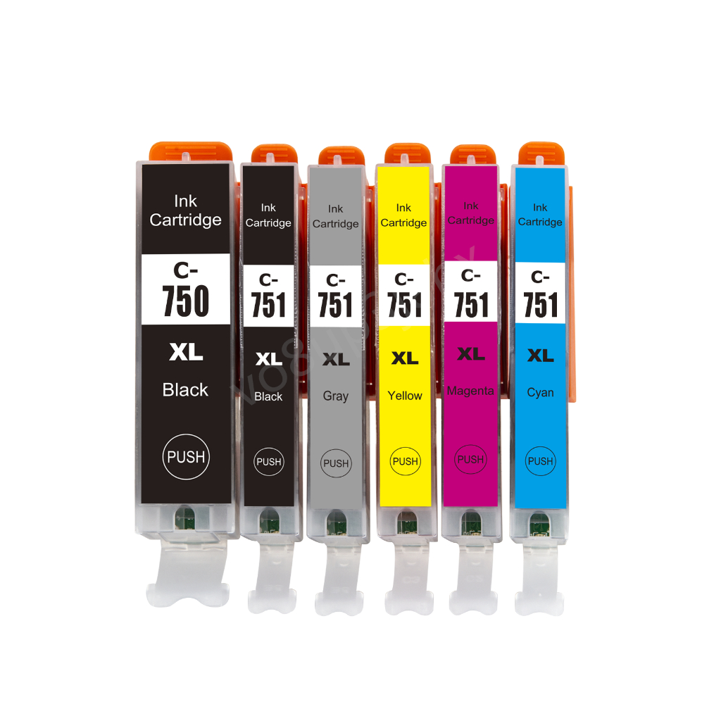 Ink PGI-750 751/750BK/751C/751M/751Y printer IX6770/6870/IP8770/7270 ...
