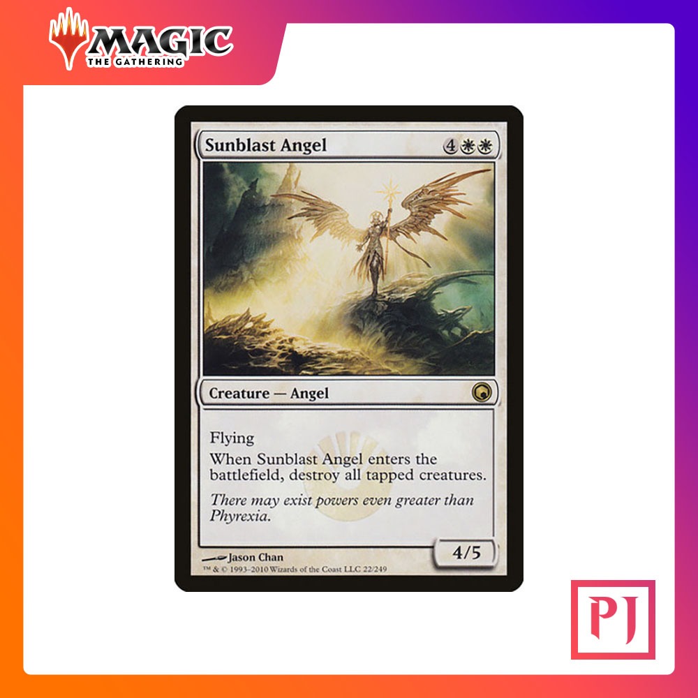 [MTG] Sunblast Angel [SOM] [WHITE] [RARE] [NORMAL] [ENG] (การ์ดเมจิค ...