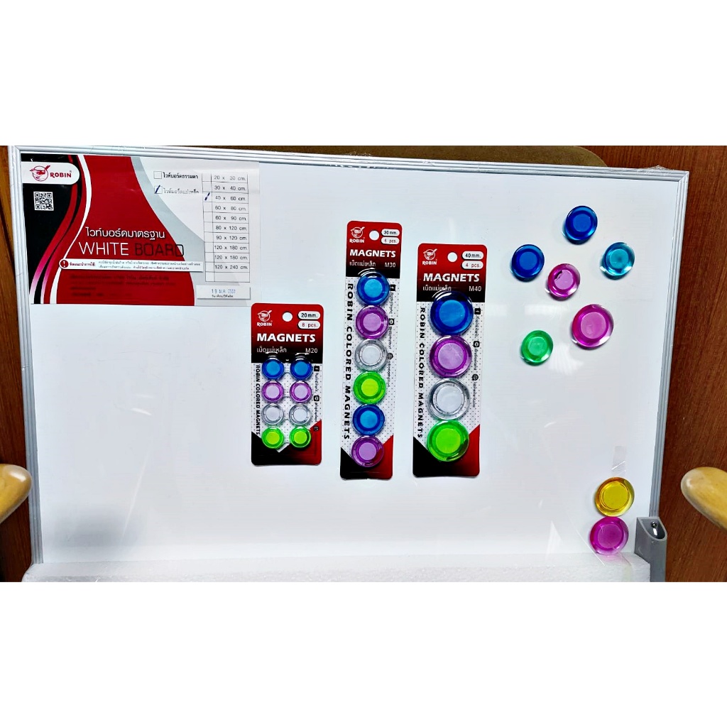 Robin เม็ดแม่เหล็กกลม สีใส Magnet มีให้เลือก 3 ขนาด | Shopee Thailand