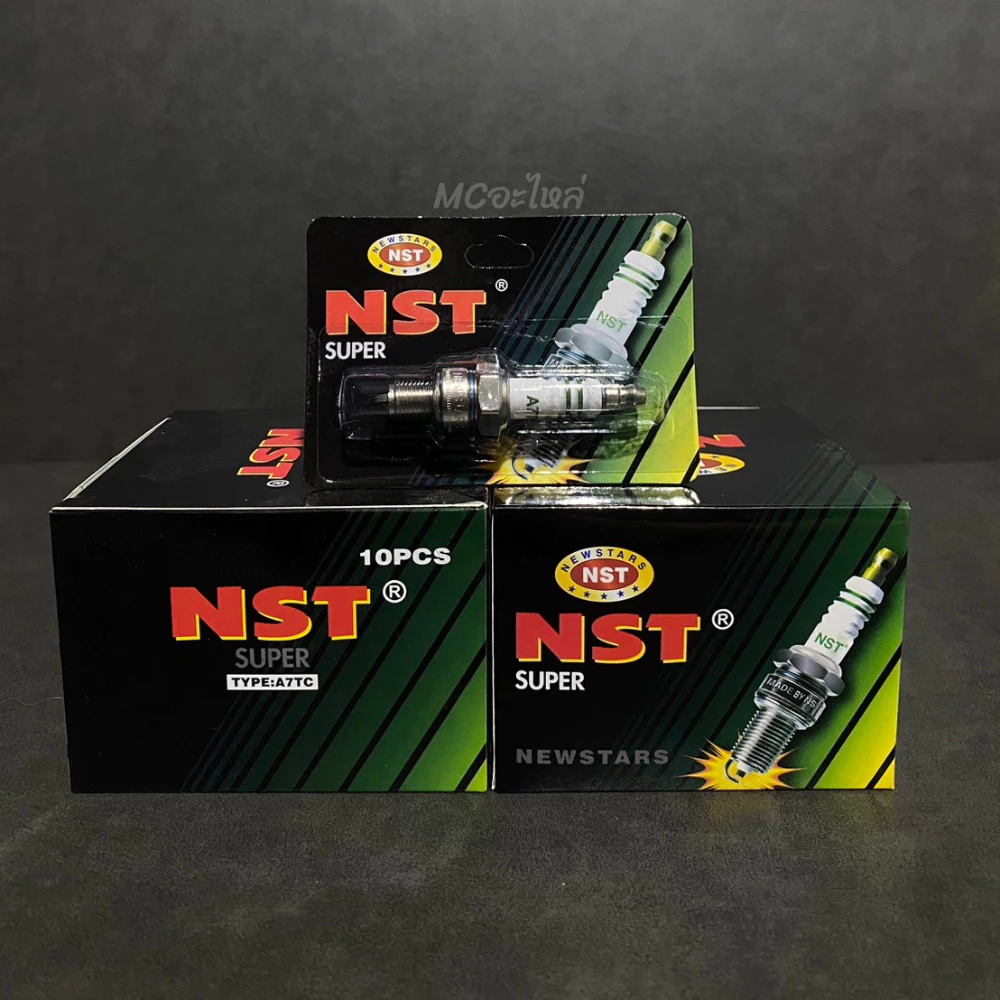 หัวเทียน NST เกลียวสั้น A7TC สำหรับเวฟ100, เวฟ110, ฟีโน่, มีโอ รูปที่ 2