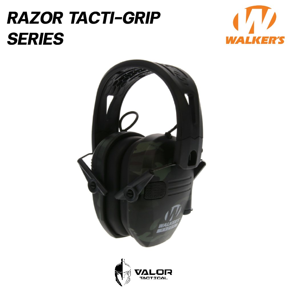 Walker Razor TactiGrip Series Electronic Ear Muffs หูฟังครอบหู ตัดเสียงรบกวน 23DB เสียงรบกวน