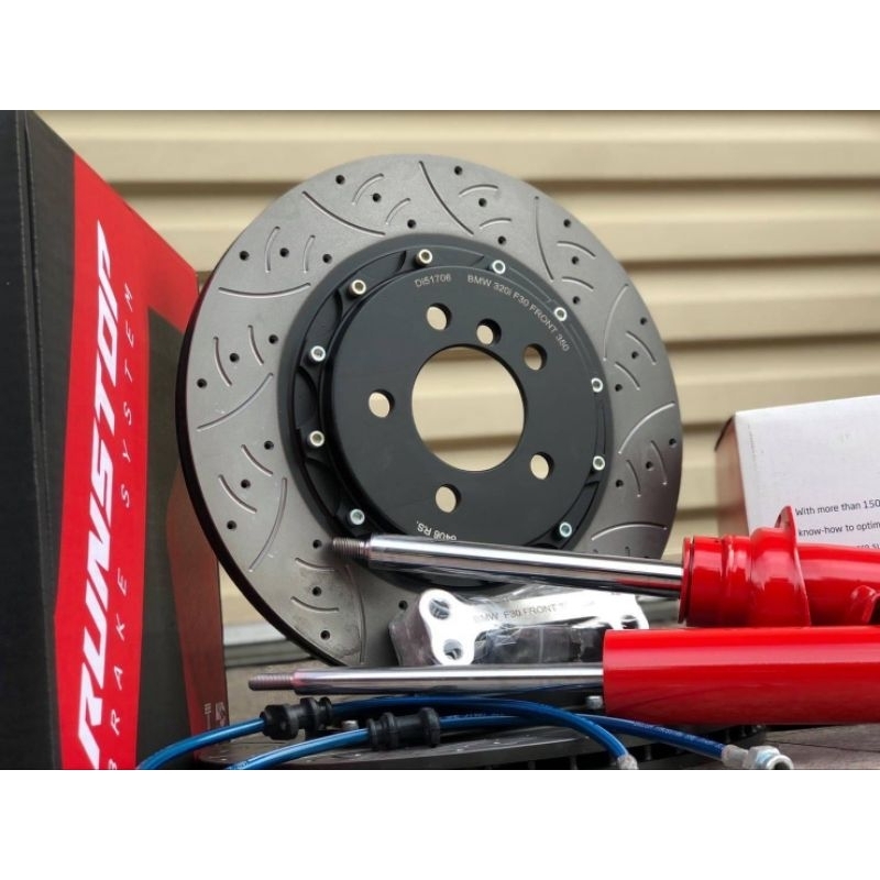 จานเบรค ชุดจานขยาย เบรก Runstop BMW F30 Oversize Disc Brake จานขยายหน้า ...