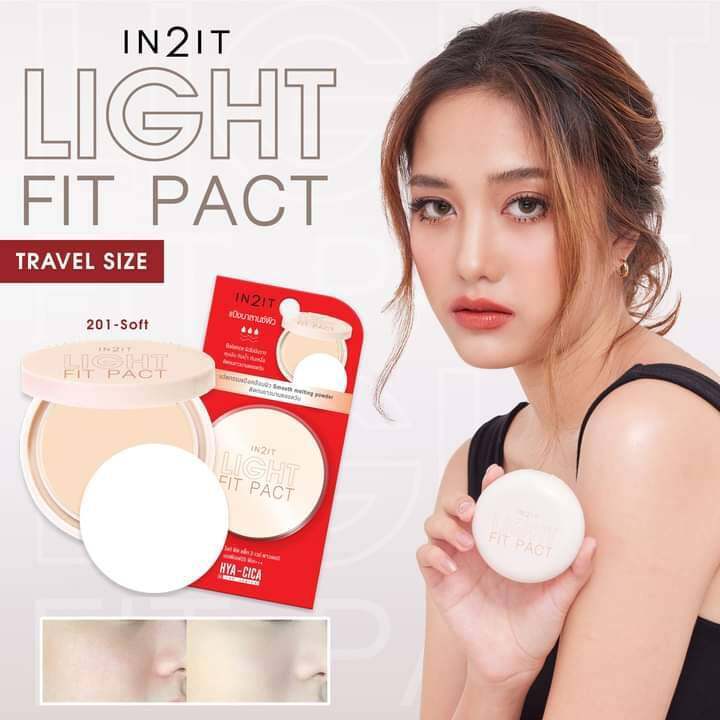 IN2IT Light Fit Pact 2-way Powder SPF25+++ อินทูอิท ไลท์ ฟิต แพ็ค 2 ...