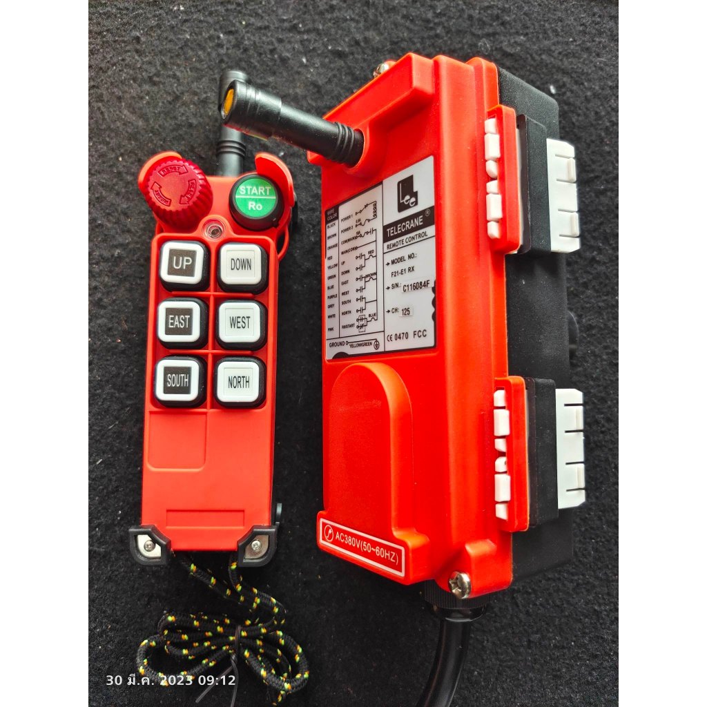 TELEcontrol TELECRANE F21-E1 Funkfernbedienung – 220V/380V/12V, Für Hebezeuge, Reichweite Ca. 100 M