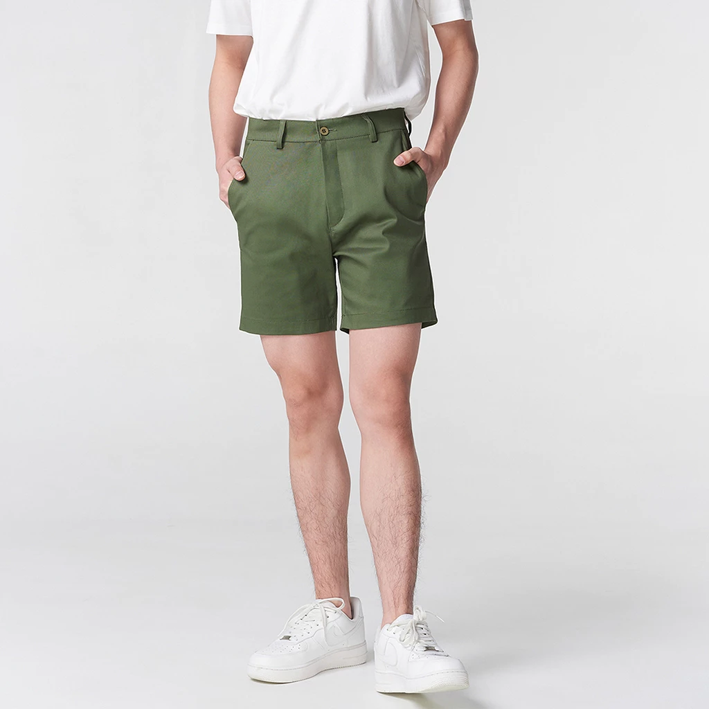 Normal Boy กางเกงขาสั้นผู้ชาย 16 นิ้ว ผ้าชิโน่ยืด สีเบจ เทาเข้ม กรมท่า เขียวขี้ม้า ดำ https://wayoza.com