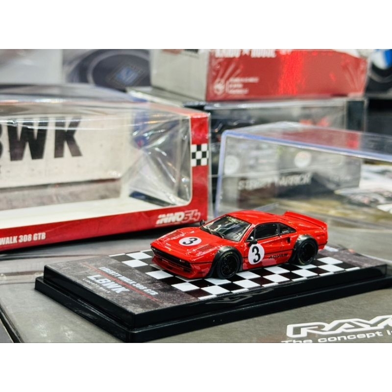 โมเดลรถยนต์ Liberty Walk 308 GTB Red IN64-LBWK308-RED INNO64 Material ...