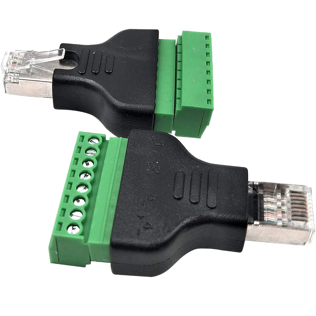 (พร้อมส่ง) RJ45 Connector RJ45 TO สกรูอะแดปเตอร์ RJ45 ชาย 8 ขาเชื่อมต่อ ...