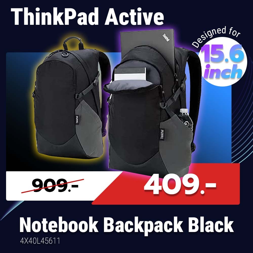 Lenovo ThinkPad Active 15.6-inch Notebook Backpack Black | Shopee Thailand