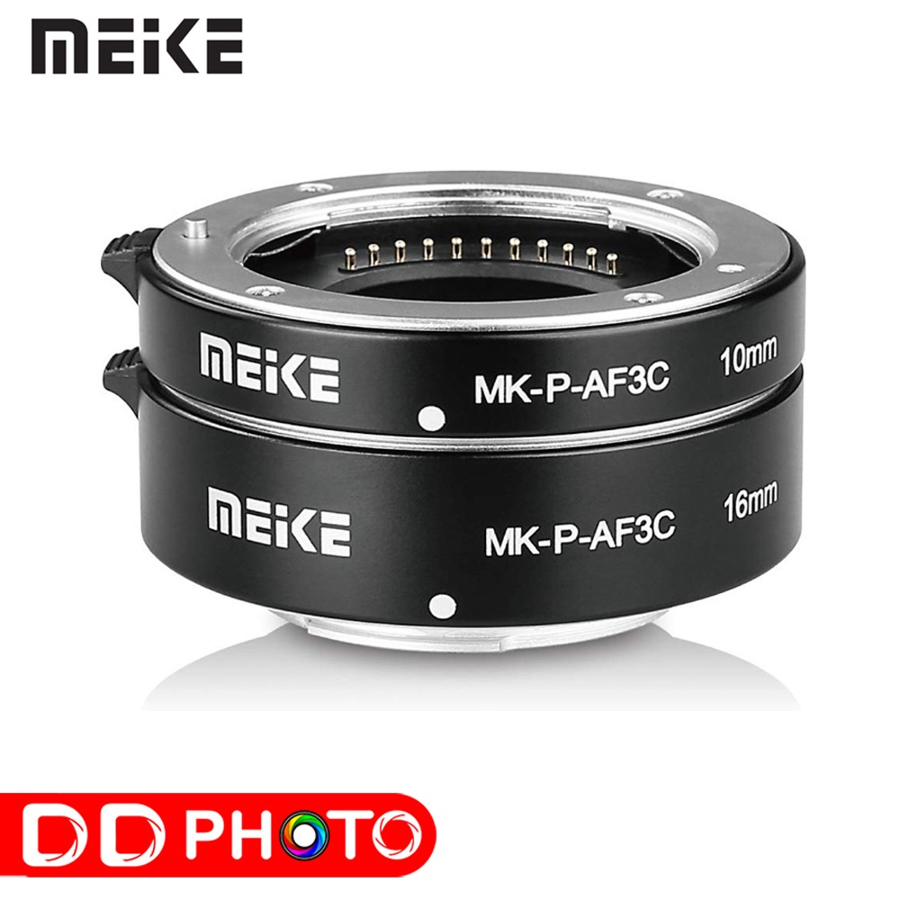 Meike MK-P-AF3A Auto Focus Verlengbuis – 10mm + 16mm Ringen, Aluminium, Voor Olympus/Panasonic M4/3 Systeemcamera's, Macrofotografie