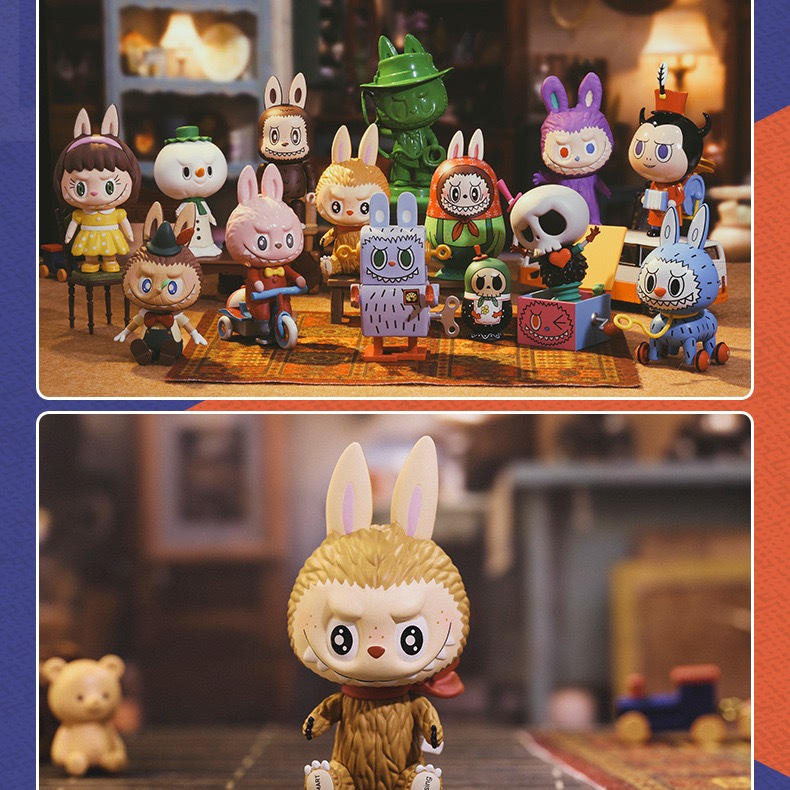 ลาบูบู้โมเดลฟิกเกอร์ Pop MART The Monster Labubu Elf กล่องสุ่ม 12 ชิ้น ...