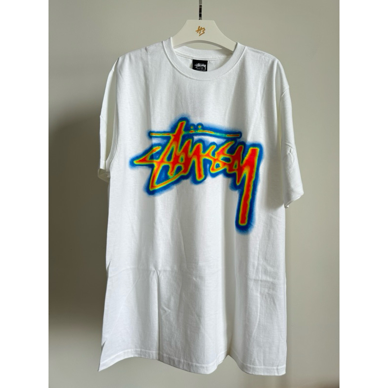[ของแท้] STÜSSY THERMAL STOCK TEE WHITE พร้อมส่ง | Shopee Thailand