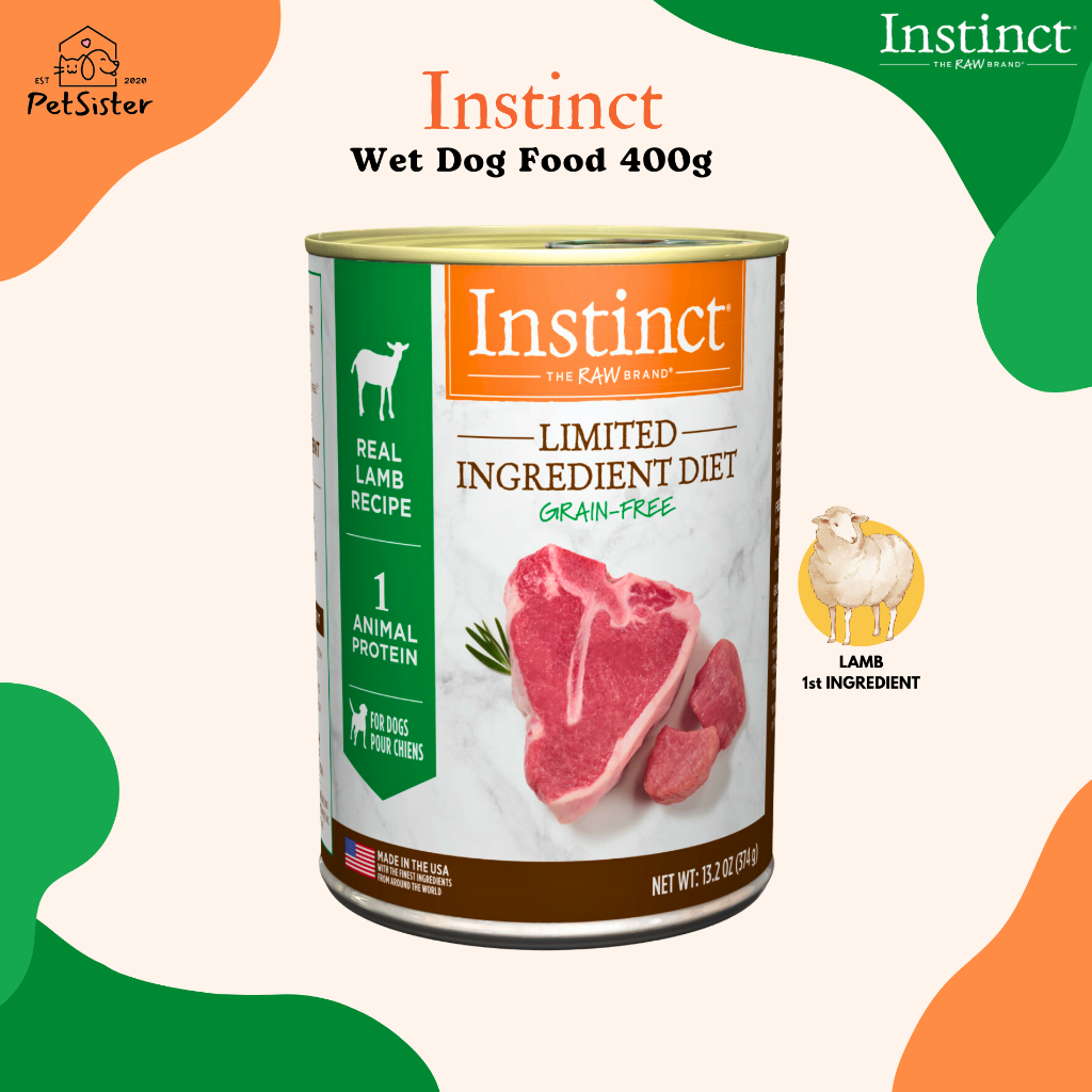 พร้อมส่ง 🐶Instinct Limited Ingredient Lamb Canned Dog Food 375g อาหาร