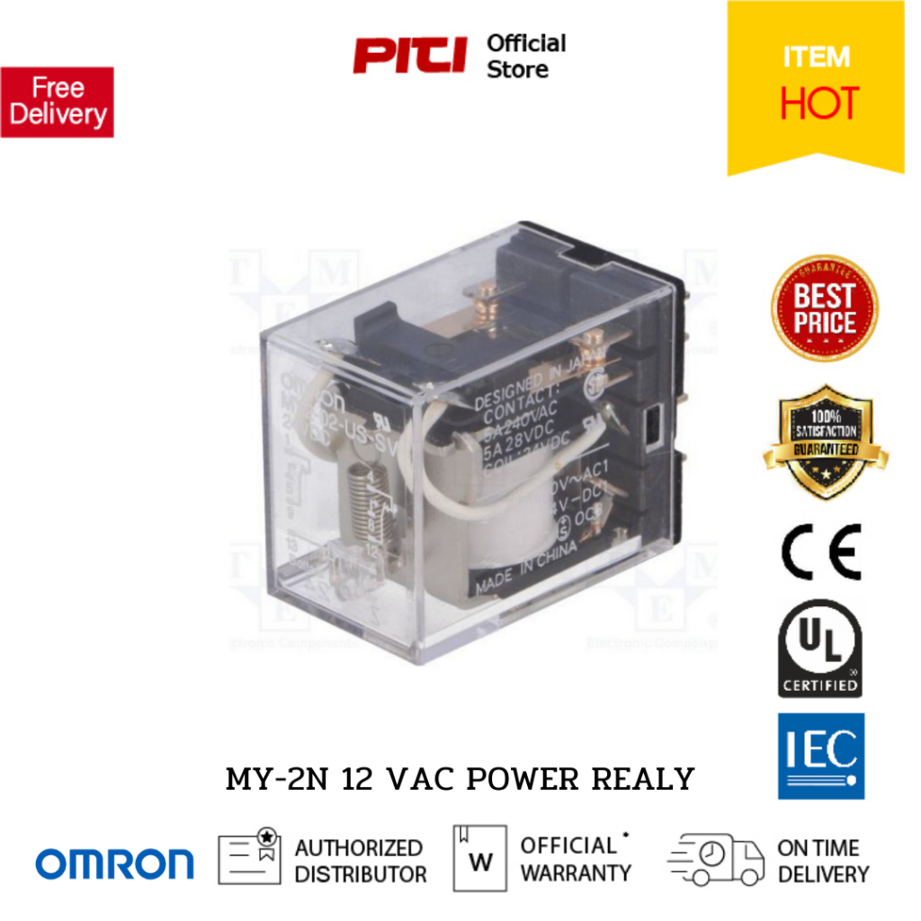 OMRON MY-2N 12 VAC POWER RELAY (สินค้าเก่า) | Shopee Thailand