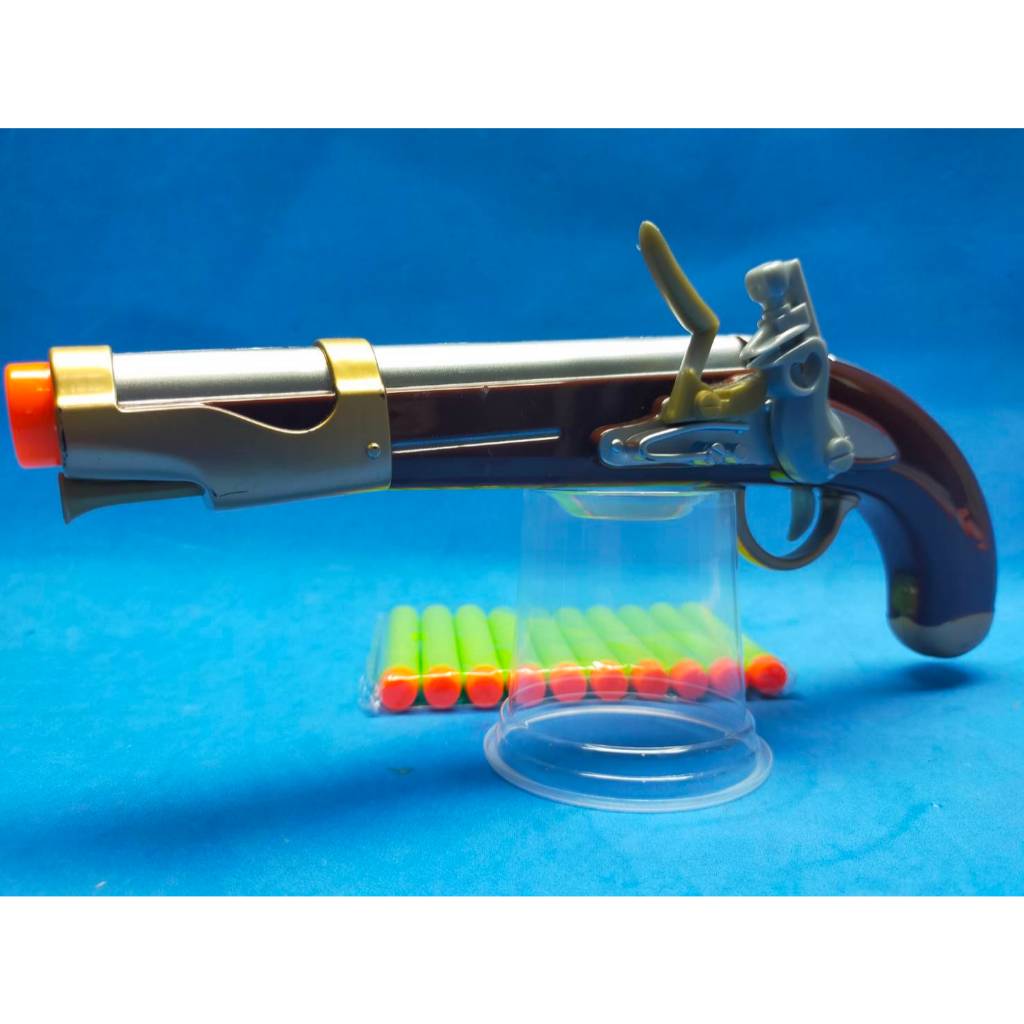 Buzzbee Toys Pirate Flintlock Gun Blaster Cosplay ปืนของเล่นกระสุนโฟม ...