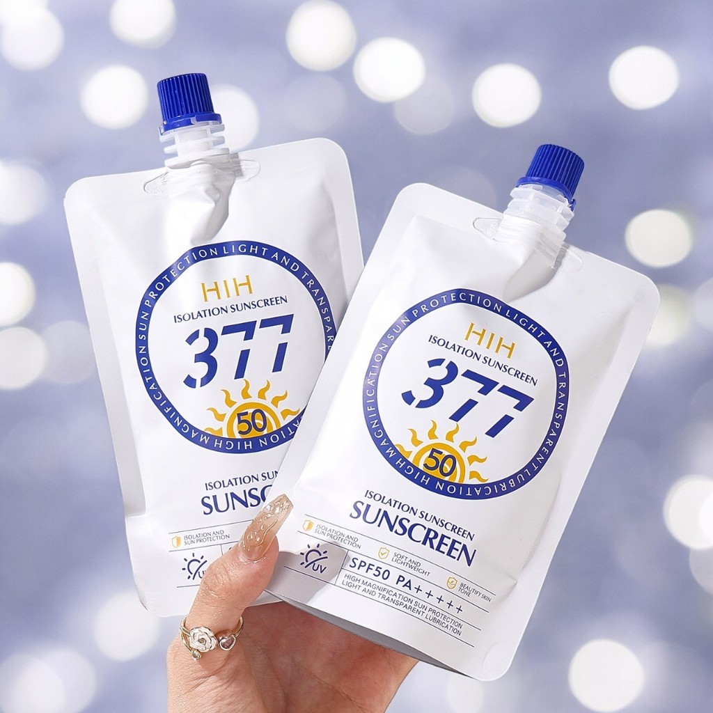 HIH ISOLATION SUNSCREEN 377 ครีมกันแดด SPF50 PA+++++ สามารถปรับสีผิวให้ ...